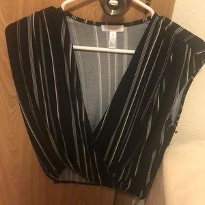 Black and white blouse